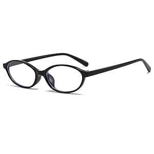 Onrtry Retro Oval Blue Light Glasses for Women 90s Cat Eye Glasses Fake Nerd Computer Eyewear