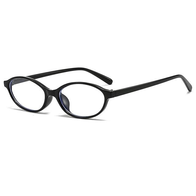 Onrtry Retro Oval Blue Light Glasses for Women 90s Cat Eye Glasses Fake Nerd Computer Eyewear