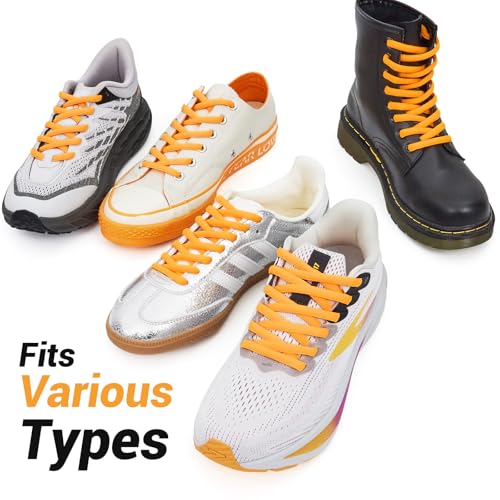 Image of Handshop 1 /4 inch Oval Athletic Shoelaces 24 inch-72 inch in 22 Colors Half Round Shoe Laces
