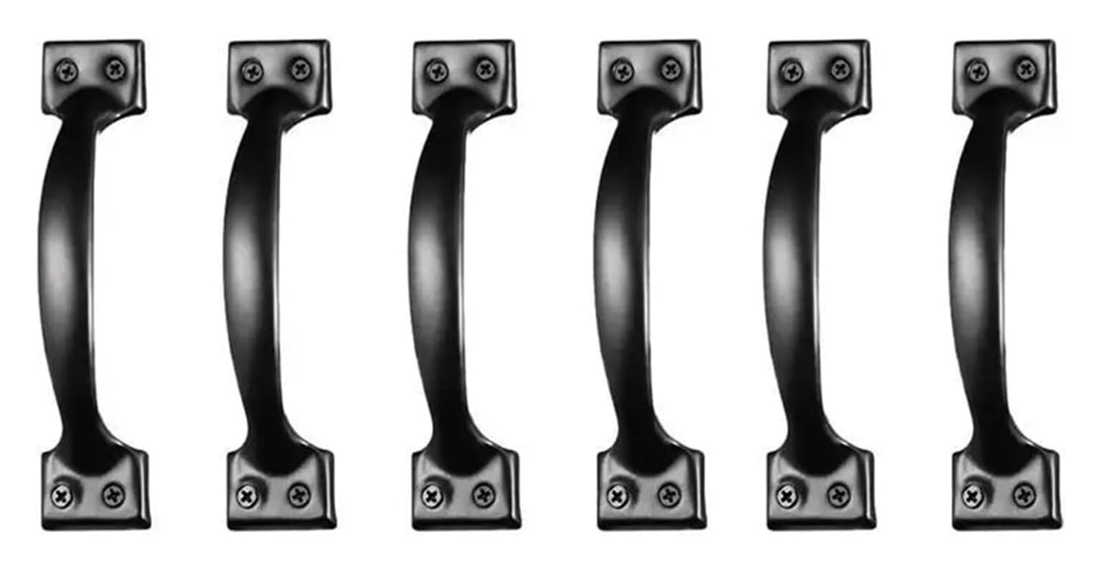 Gkirqvpe Black 6Pcs Cabinet Knobs, Black Iron Cabinet Knobs, Pack Of 6-12, 4.68X1.06x1.02in(Black 6Pcs)
