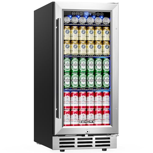 EUHOMY 15 Inch Beverage Refrigerator Cooler Under...