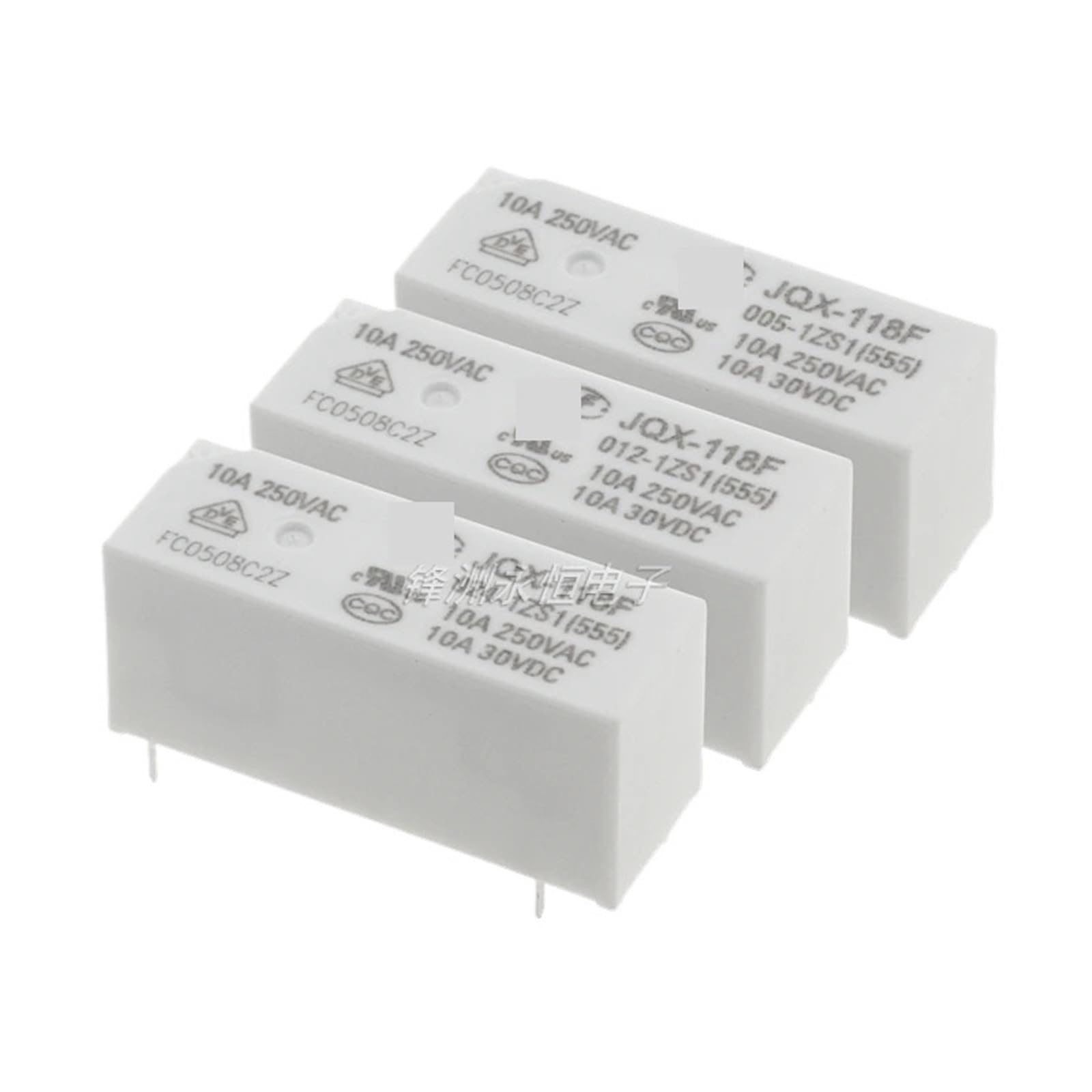 NWPNLXEA 10PCS Power Relay JQX-118F-005-1ZS1 JQX-118F-012-1ZS1 JQX-118F-024-1ZS1 HF118F 012 1ZS1 5VDC 12VDC 24VDC 5PIN 10A(JQX-118F-024-1ZS1)