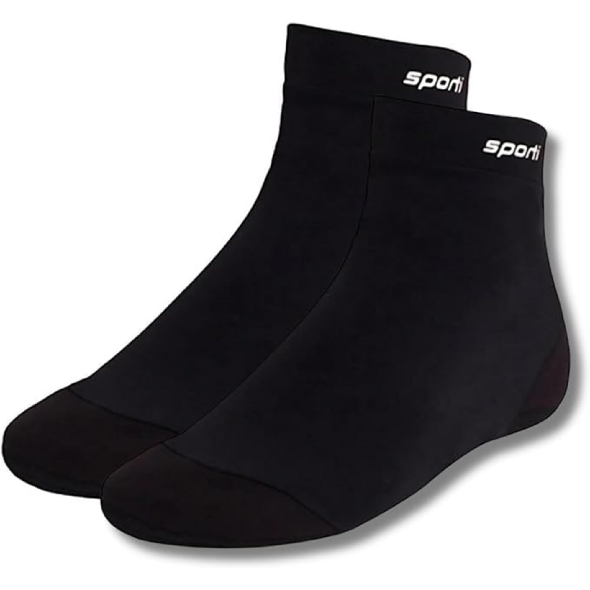 Sporti Nylon Spandex Swim Fin Socks - Black - Small
