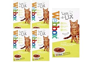 Lick-e-Lix Yoghurt with Liver Sausage and Cat Grass 5 x 15g Sachets...