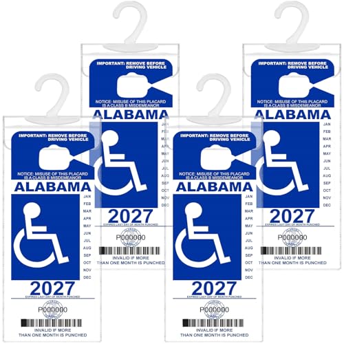 REGUICORP Handicap Placard Holder 4P, Ultra Transparent...