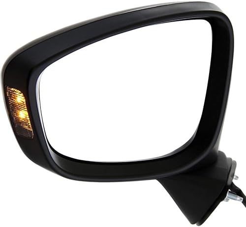 Espejo de puerta para Mazda CX-5 2013 2014 2015 lado del conductor Alimentación No calentado Plegado manual Con luz de señal Pintable