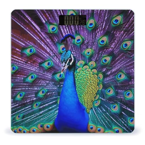 Báscula digital de vidrio templado para baño Beauty Peacock miniatura 1