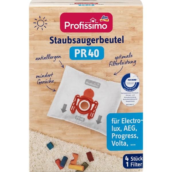 Profissimo Staubsaugerbeutel PR 40 (4 Stück und 1 Filter) (PR 40) Gewerbe, Industrie & Wissenschaft