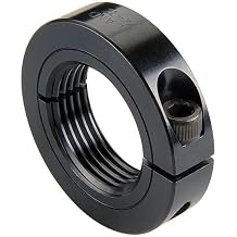 Ruland MTCL-12-1.75-F One-Piece Clamping Shaft Collar, Threaded, Black Oxide Steel, Metric, 12mm-1.75 Bore, 28mm OD, 11mm Width Pack of 2