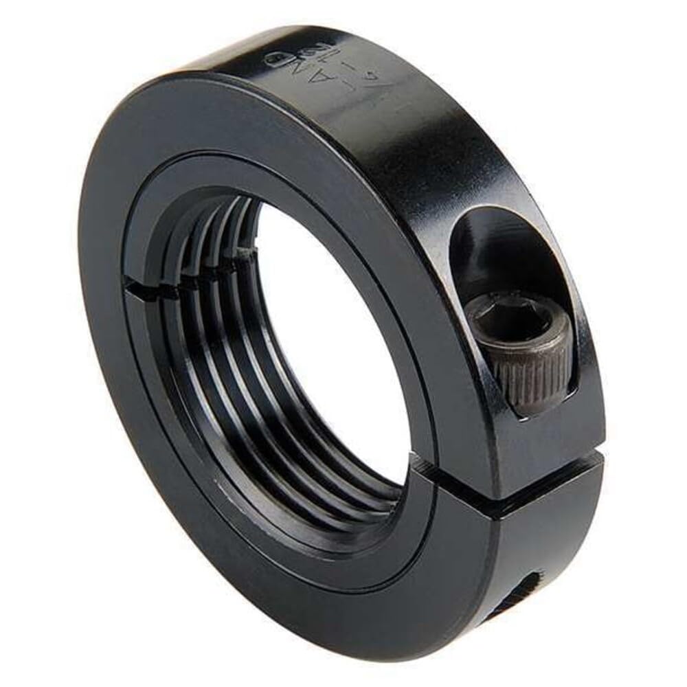 Ruland TCL-24-6-F 1215 Lead-Free Steel Shaft Collar, One Piece, 0.563" Width, 2 3/8" OD, 1 1/2" - 6 TPI Threaded Bore