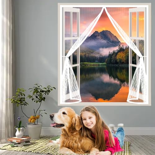 Moustiquaire fenetre 164x132 cm stopper les insectes