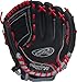 Rawlings  Youth Players Series Glove, Black/Grey/Red, 11", Worn on Left Hand