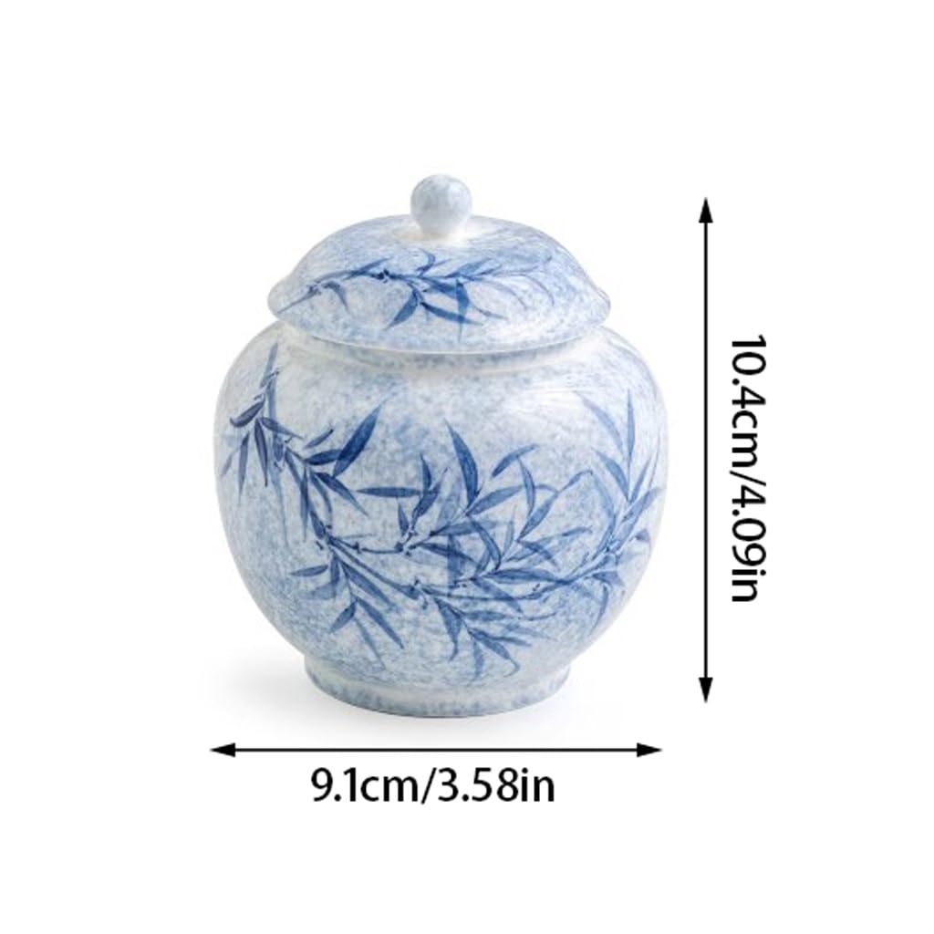 TEESONG Słoiki na herbatę niebieskie i białe porcelanowe puszki na herbatę domowe ceramiczne zamknięte pu'er czarna herbata luźna herbata puszki do przechowywania herbaty puste puszki pojemniki do
