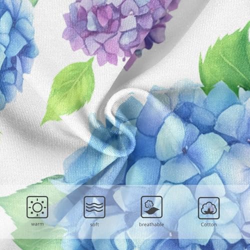 Florals Toddler Underwear Floral 2t Cotton Little Girl Panties Blue Purple Hydrangea Flowers Kids Briefs Undies3