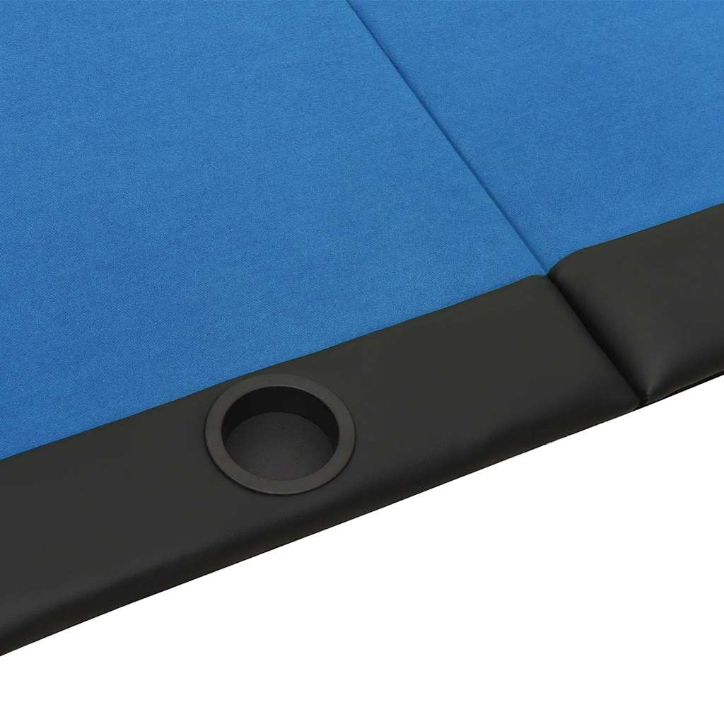Générique Table de Poker Pliable 10 Joueurs Bleu 207x106x76 cm,Tables de Poker & de jeux-80403