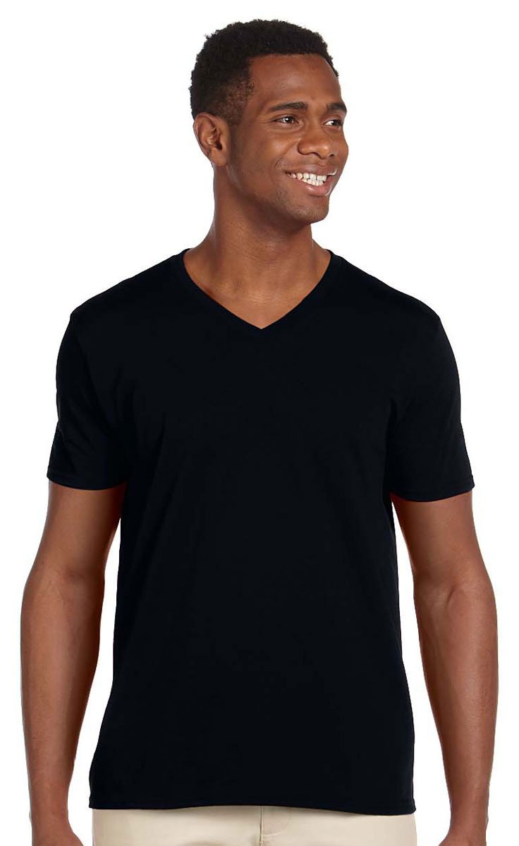 GildanMen's Soft Style V-Neck T Shirt