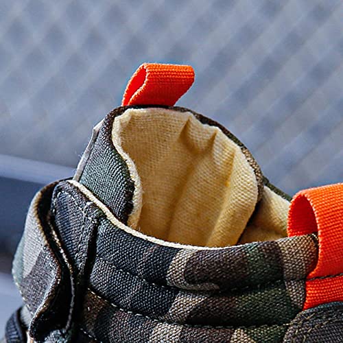 Julymens Unisex Kids High Top Canvas Shoes Camouflage Hook&Loop Casual Sneakers3