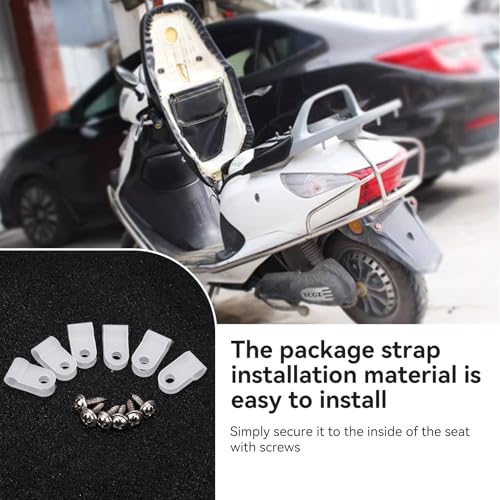 Bolsa bajo asiento para motocicleta y scooter Agatige, de cuero sintético PU, con cierre de cremallera y 3 compartimentos miniatura 5