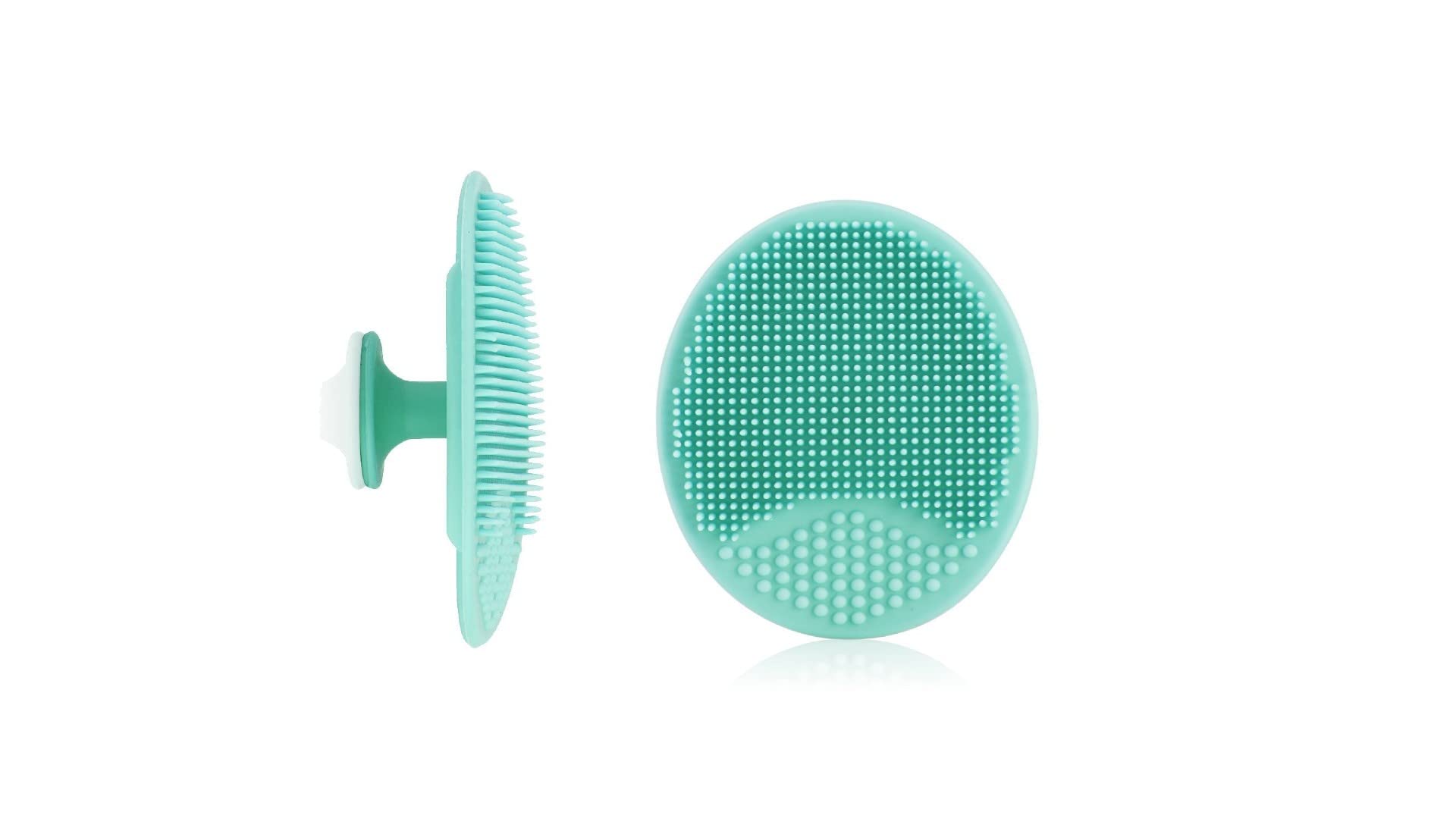 Gugzy® Facial Cleansing Pads, Soft Silicone Face Scrubbers Exfoliators Face Cleansing Tool, Perfect for Massage, Washing Pore Cleanser, Blackhead Removing, Exfoliating and Baby Shower (2 Green with