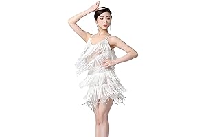 Women's White Fringe Flapper Dress Embodies Timeless Elegance and Movement