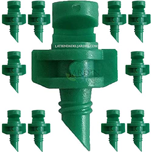 Suinga 50 x MICROASPERSOR 180º para riego agricola y riego en jardineria. Microaspersor 180º con Radio de Alcance 1 a 1,5 Metros