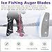 Ice Auger Blades 7 Inch Replacement Eskimo Hand Auger Blades RB7, Fits Eskimo HD7 Hand Auger and 7 Inch Eskimo Pistol Auger