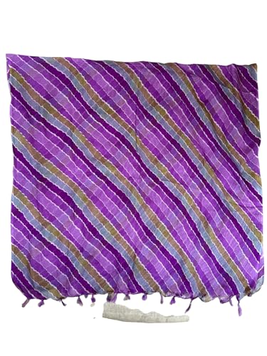 Image of Women's Cotton Blend Striped Print Dupatta with 2.20 Meters | Women's cotton printed dupatta with tassels