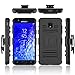 Elegant Choise Galaxy J7 2018 Case, Galaxy J7 Star / J7 Refine / J7 Crown Case, Hybrid Heavy Duty Shockproof Rugged Holster Protective Case with Kickstand and Belt Clip for Samsung J7 2018 (Black)