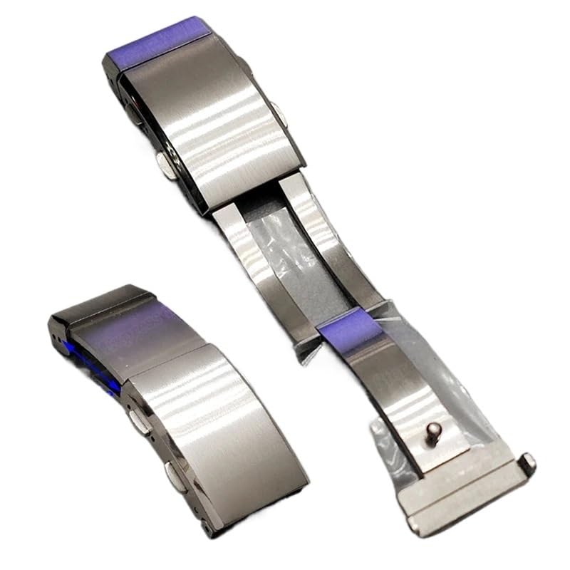 Solidna metalowa klamra 316L 18 mm 20 mm 22 mm pasuje do Seiko pasuje do zapięcia obywatelskiego podwójny przycisk blokady ze stali nierdzewnej regulowane dopasowanie do klamry nurka