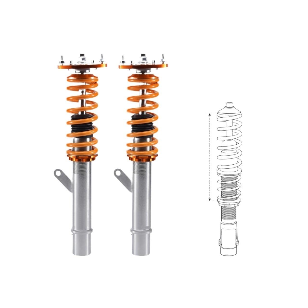 Amortyzatory samochodowe Pasuje do VW GOLF MK7 Audi A3 8V 2015-2019 Zestaw amortyzatorów zawieszenia Coilovers regulowane amortyzatory