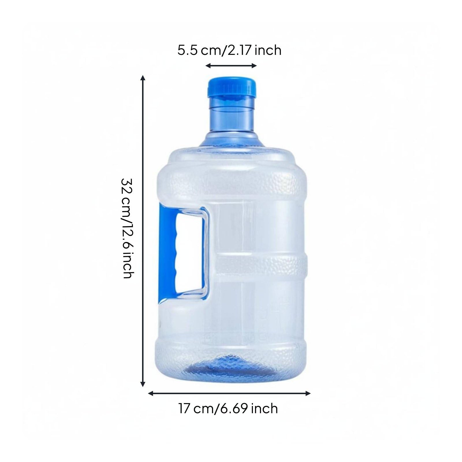 predolo Bidón para Dispensador de Agua Calidad Alimentaria Alimenticio Recipiente de Plástico PET Material Grueso para Familias, Campistas, Oficina, 5L, Pet Extra Grueso 100g