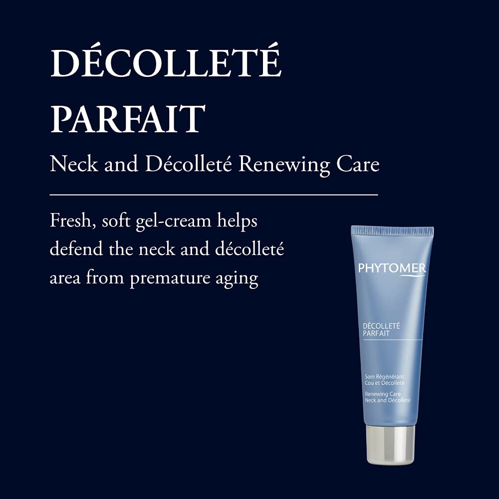 Phytomer Décolleté Parfait Neck Firming Cream | Anti-Aging Skin Tightening Gel-Cream for Neck & Chest| Helps Reduce Signs of Aging | Reduces Dark Spots & Wrinkles | 50 ml