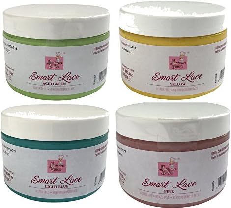 Madame Loulou Smart Lace, Edible & Ready-to-Use Cake Lace Decor Duos for cakes, cookies and more 160g ea. (Competition Pack)