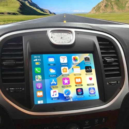 Image of Android 14 Car Stereo for Chrysler 300 2011-2014,8.4 Inch Double Din Car Radio with Carplay & Android Auto, in-Dash Navigation Radio with BT Mirror Link WiFi FM Radio & Backup Camera-2+32G