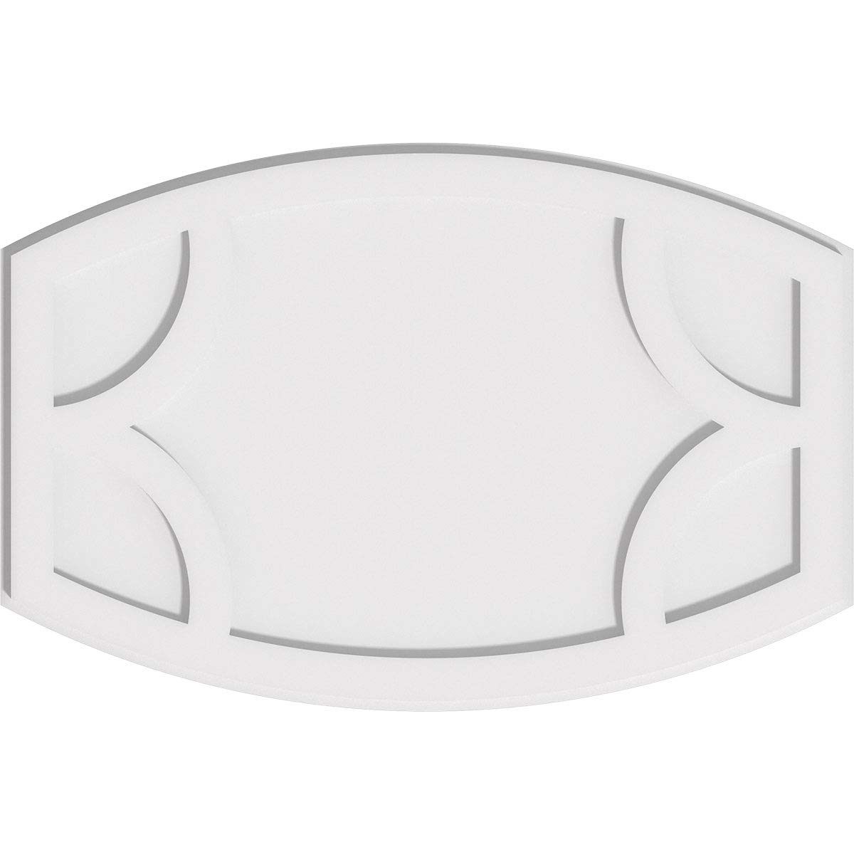 Ekena Millwork CMP28X18KY Kailey Architectural Grade PVC Contemporary Urethane Ceiling Medallions 28"W x 18 5/8"H x 15"C x 1"P