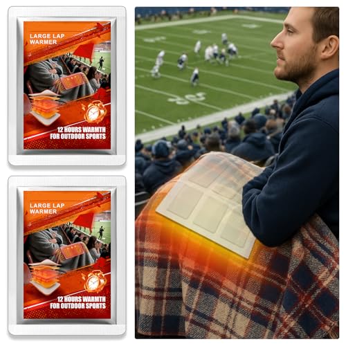16' x 12' Extra Large Lap Warmers, 2/4/6 Pack,Up to 12 Hours of Long Lasting Heat,Disposable Body Warmers for Football Games,Camping,Cold Weather and Temporary Emergency,Single Use,Air Activated