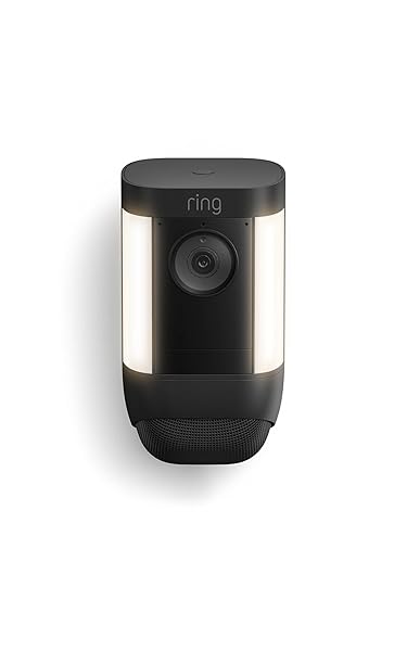 Ring Spotlight Cam Pro, Plug-In, Home or business security, Retinal 2K Video, Color Night Vision and Two-Way Talk with Audio+, 2-pack, White