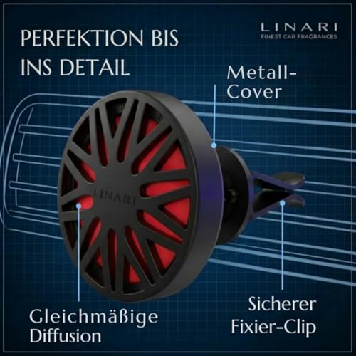 Accessoire de voiture de luxe LINARI EBANO parfum rechargeable cuir - 3
