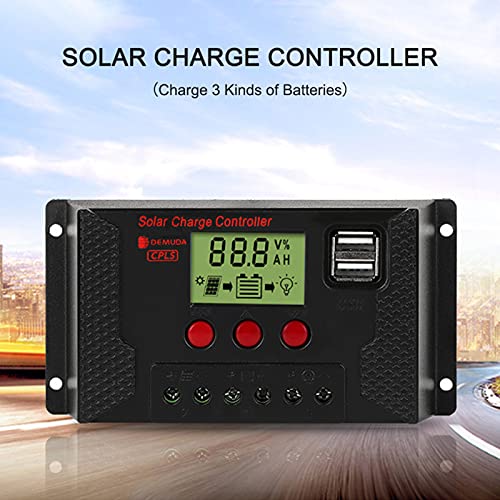 Staright Controlador de carga solar 80A, Controlador de painel solar 12V / 24V Display LCD ajustável