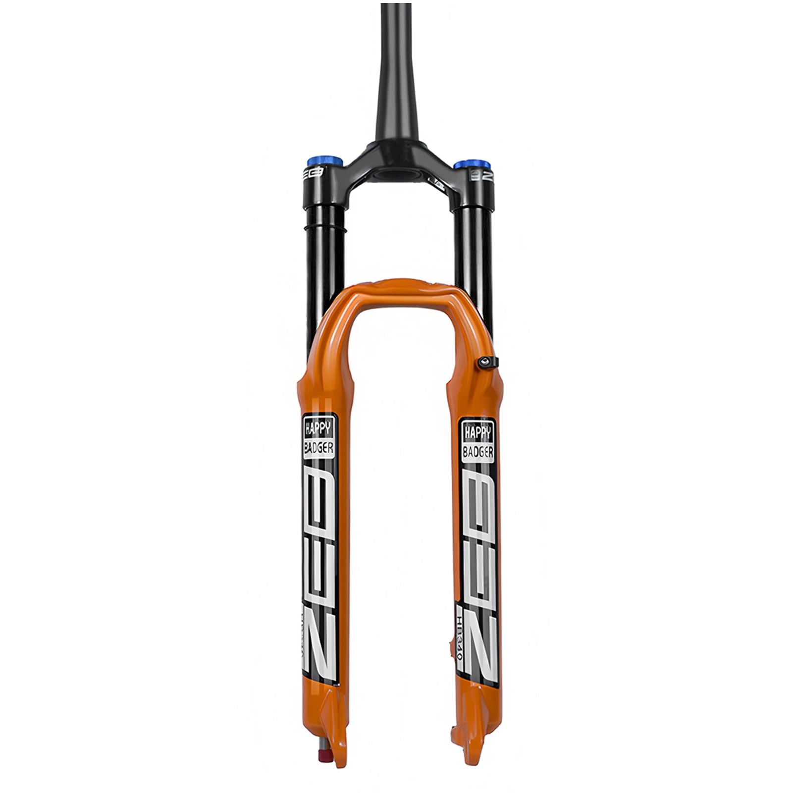 WIQUYBML Mountain Bike Front Fork 26/27.5/29 Inch 160mm Travel, Forks, MTB Suspension compatible with AM, XC, MTB, Downhill Cycling - Orange