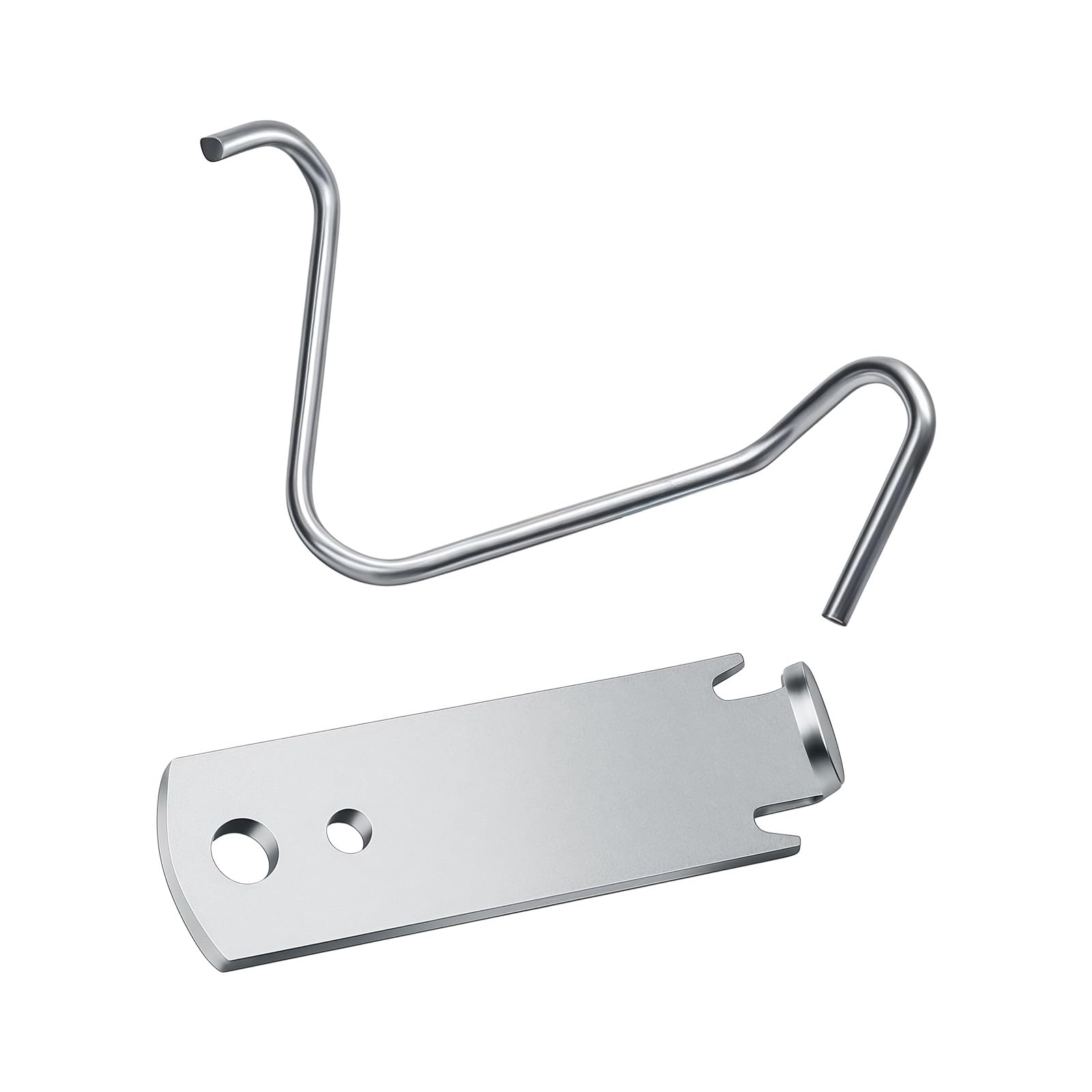 Mekalero 100Pcs Of 100 Galvanized Steel T Post Clips And Wire Tightener For Secure Livestock Fencing Ranch Fencing Tools