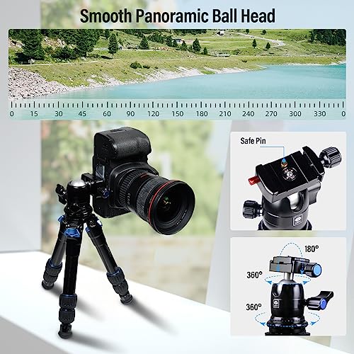 SIRUI AM203 Mini Travel Tripod with 360° B00K Ball Head,