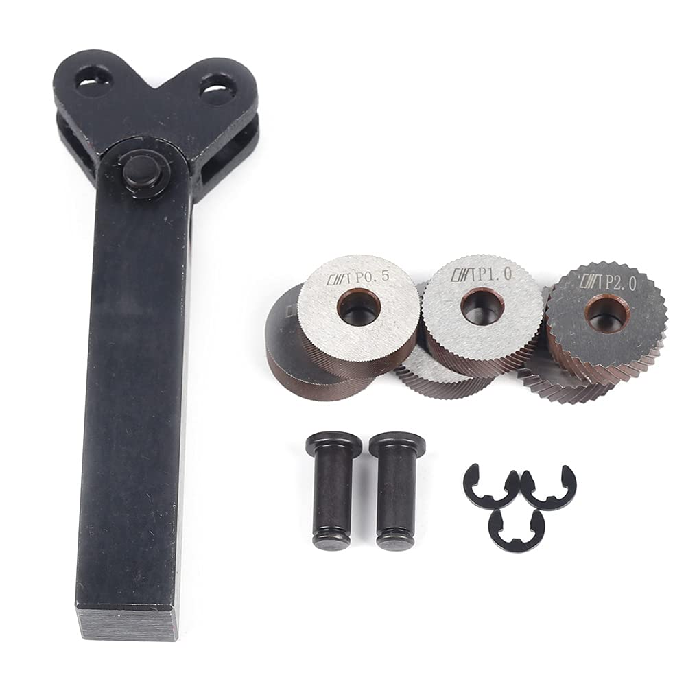 Diagonal Dual Wheel Linear Knurling Tool for Metal Lathe Turning