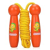 GUBOOM Springseil Kinder Verstellbare, Kinder Springseil mit Cartoon, Hüpfseil Kinder, Seilspringen Kinder Baumwolle, Speed Jump Rope Geschenke für Jungen und Mädchen 4 5 6 7 8 9 10 jahre