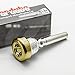 Parduba 24K Gold Rim & Cup Double Cup Cornet Mouthpiece, 1.5
