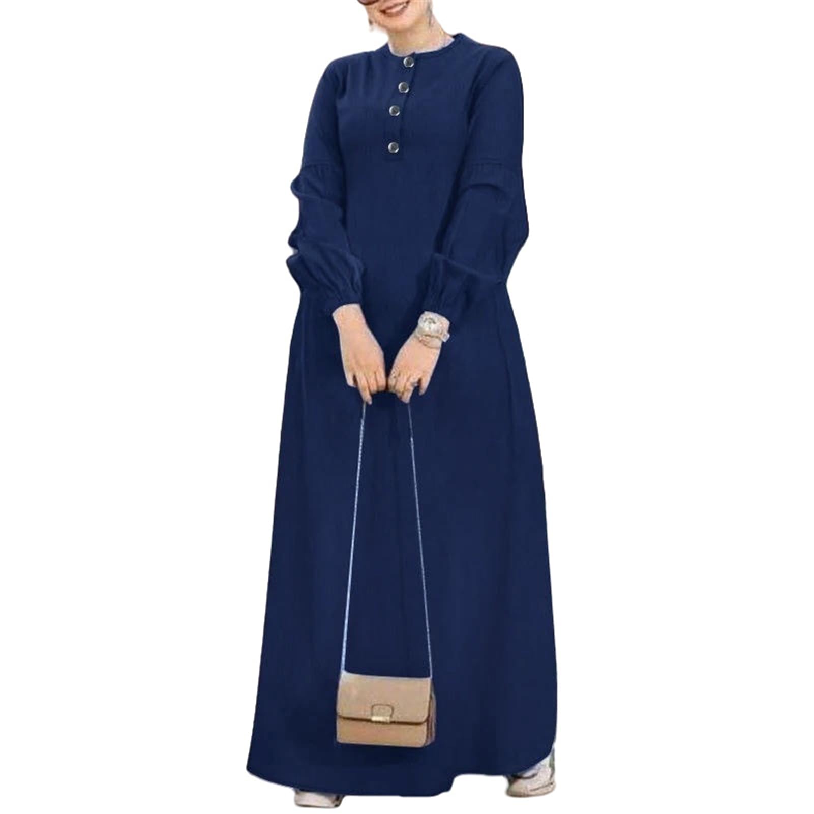 Robe longue style musulman Moyen-Orient manches longues fluide - 6