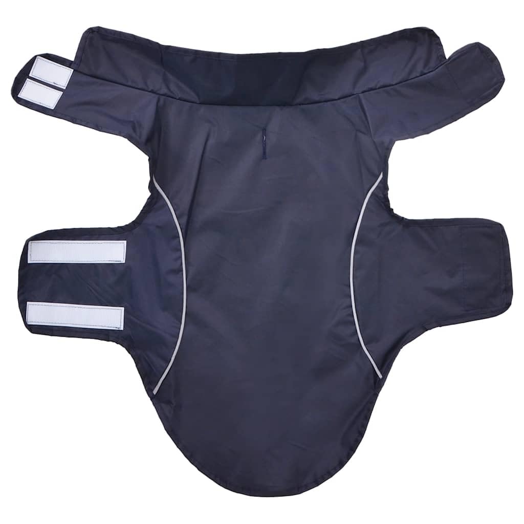 Impermeabile per cani in poliestere con strisce riflettenti, blu navy, XS, impermeabile, traspirante, antivento, protezione per autunno, inverno, outdoor, passeggiate in caso di pioggia e neve