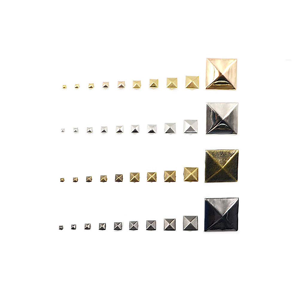 Shuangtongdz 15Mm 100Pcs 100Pcs 4 Claw Pyramid Studs Rivets Spike Nailheads Leathercraft Diy For Bracelets Clothes Bags Shoes Belt Apparel Accessories,,Silver
