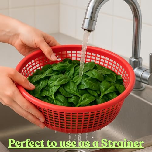 Image of Avika Small Multipurpose Round Organizer Plastic Storage Baskets| Kitchen, Bathroom, Office & Home - Durable, Stackable,Strainer Tokri For Fruits, Vegetables, Toys| Set of 1 | BLUE