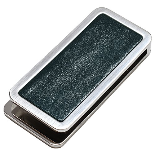 [TAVARAT] [タバラット] マネークリップ メンズ 挟む力が弱くならない 日本製 真鍮 本革 U-clip (ネイビー)